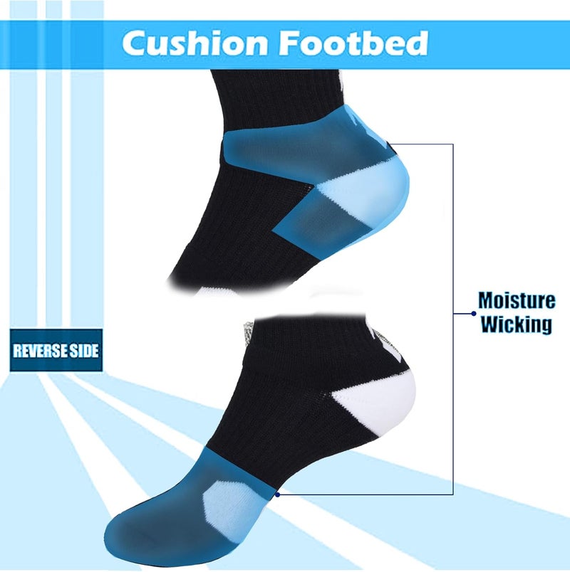Popuid Youth Thick Basketball Socks for Boys - Cushioned Sports Compression Sock for Active Kids, Fits Ages 6-12 - Image 4